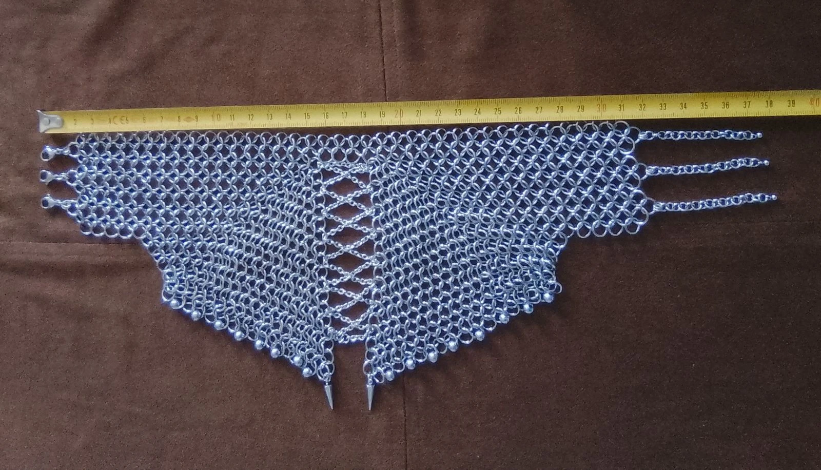 Collier choker méga décolleté "lacets" chainmail européen  – photo 5